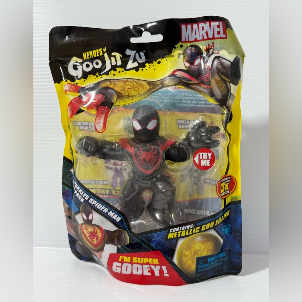 XSOLDXHeroes of Goo Jit Zu Marvel Miles Morales Spider-Man Hero Pack Super Gooey